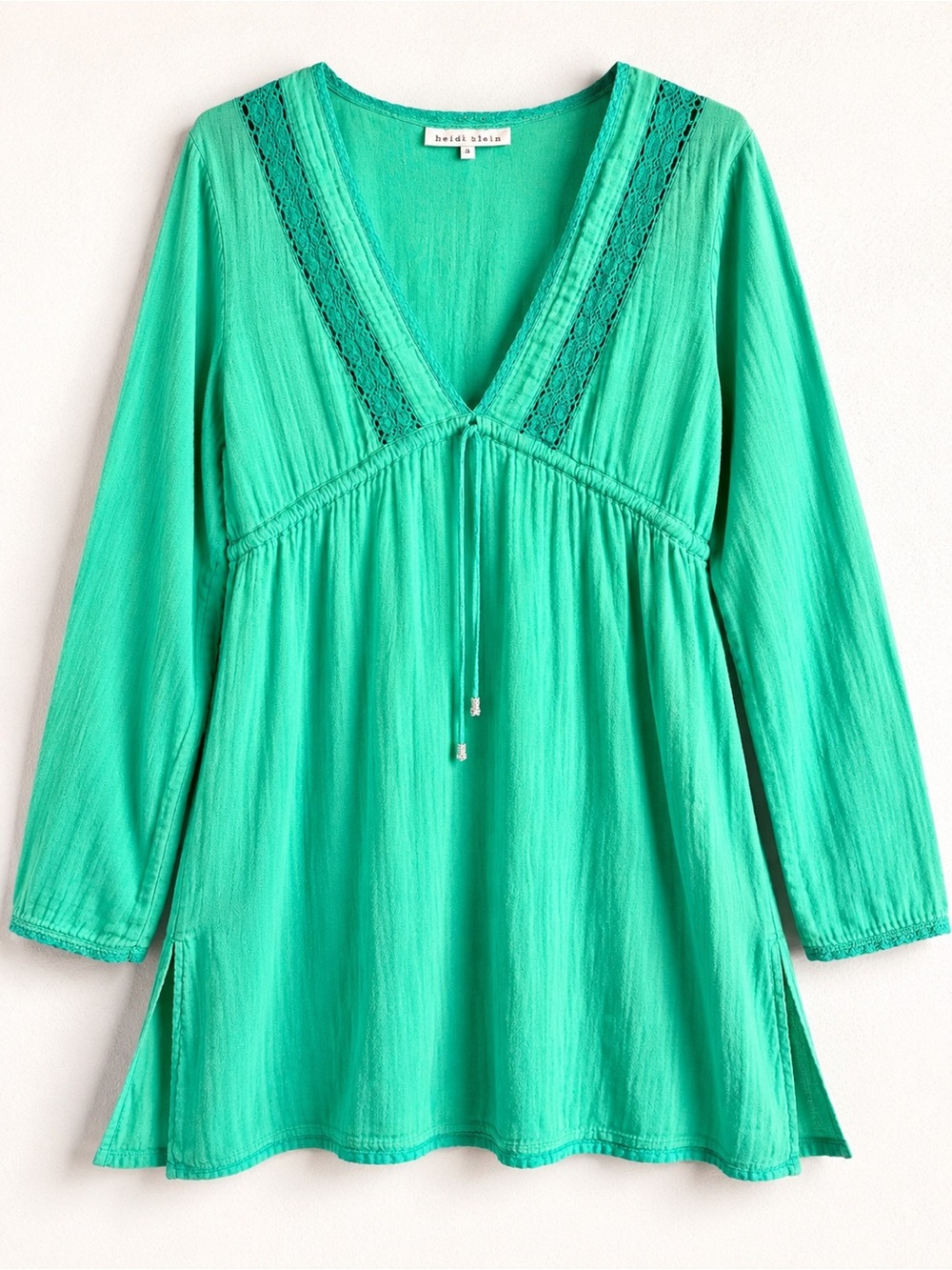 Heidi Klein Swim Cover Up Dress Gauze Beach Resort Coastal Cotton US L H20